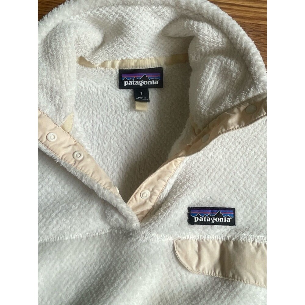 Patagonia Re-Tool Snap-T Pullover Women’s Small Cream Fleece Jacket - Picture 5 of 12